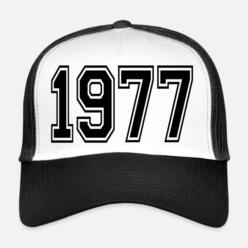 1977 - Casquette trucker  - blanc/noir