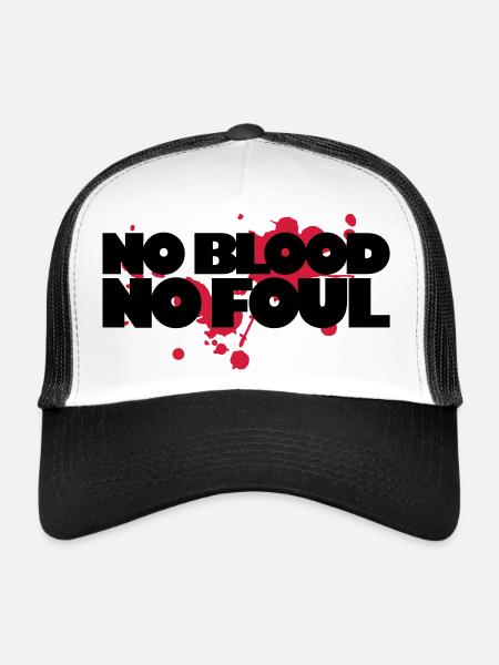 No Blood No Foul - Casquette trucker  - blanc/noir - Devant