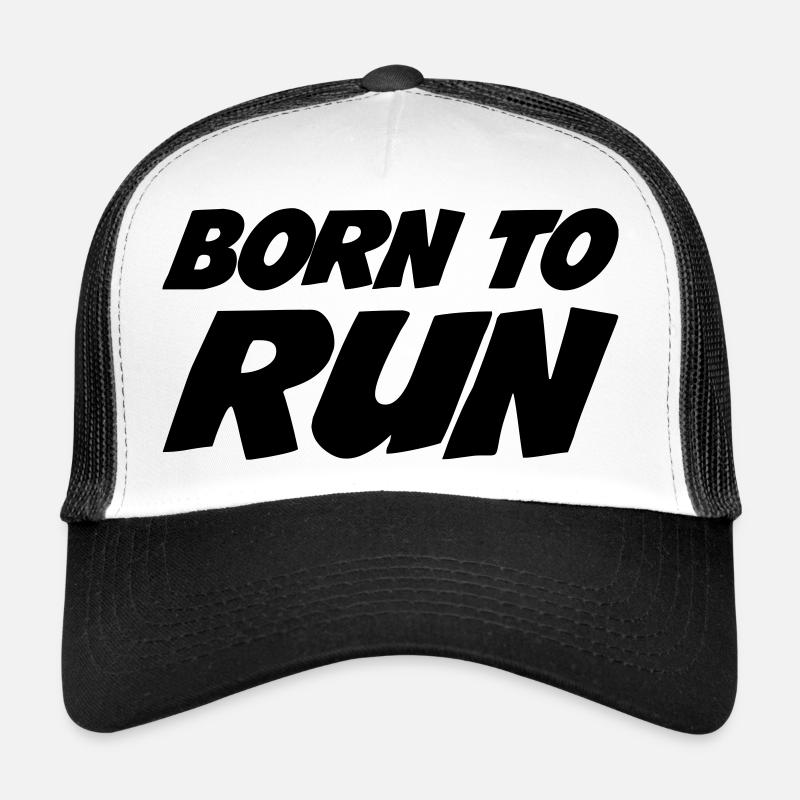 Born to run Athletics - Trucker Cap - Weiß/Schwarz