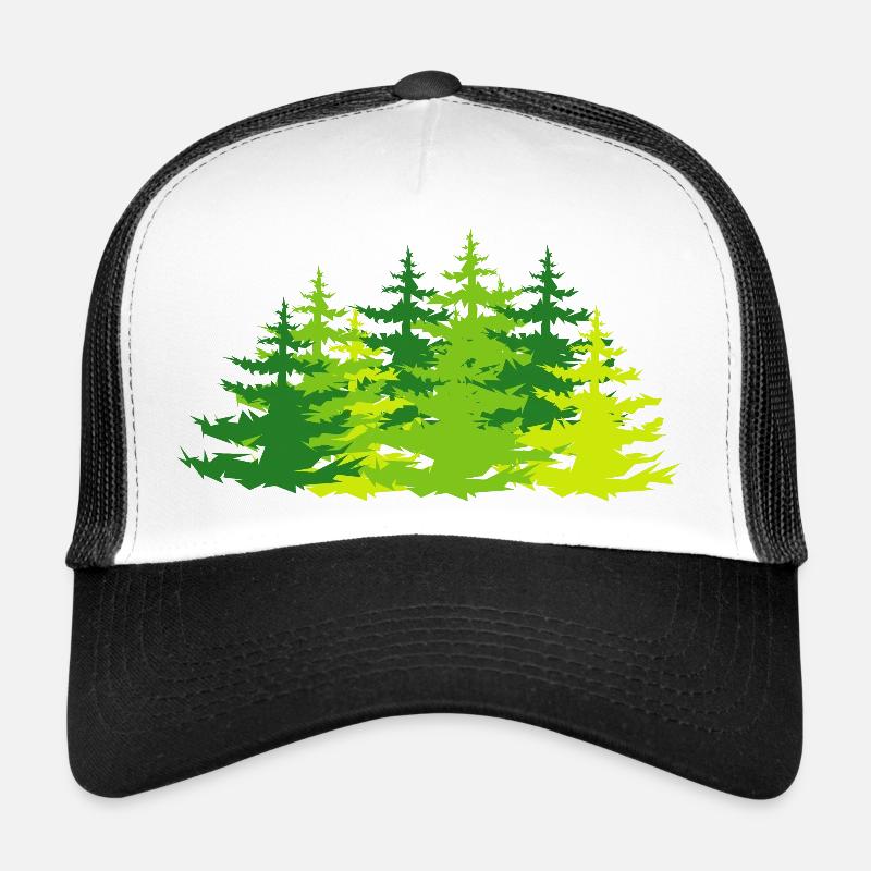 Forest, trees, mixed forests, icon, nature, graphic - Trucker Cap - white/black