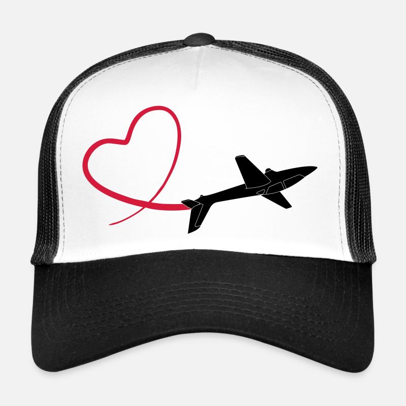 Kunstflug aerobatic Fox Geschenk - Trucker Cap - Weiß/Schwarz