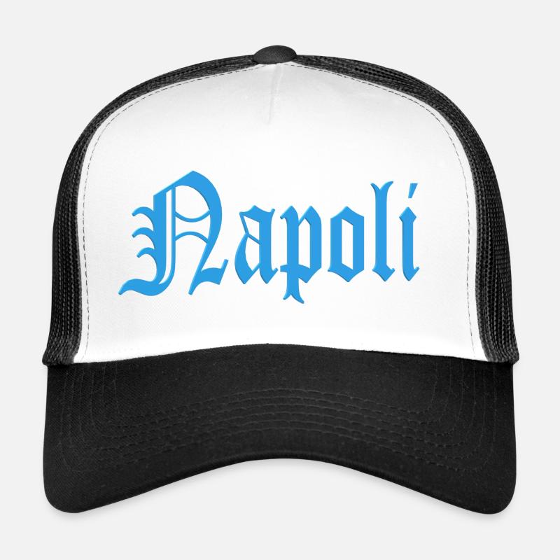 Napoli Fans - Trucker Cap - Weiß/Schwarz