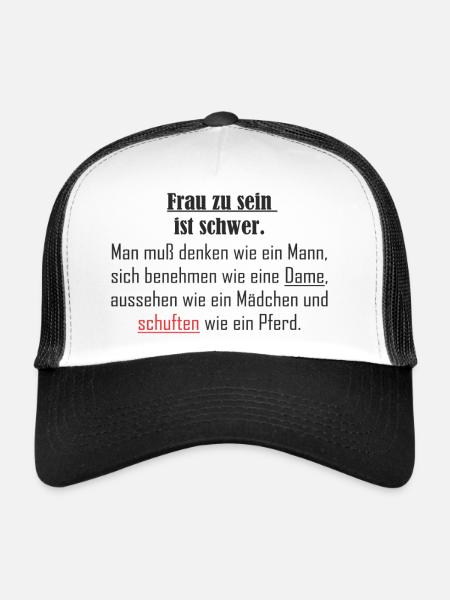 lustige Sprüche - Trucker Cap - Weiß/Schwarz
