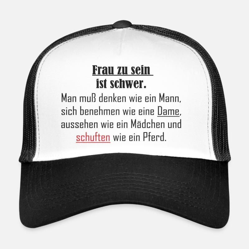 lustige Sprüche - Trucker Cap - Weiß/Schwarz