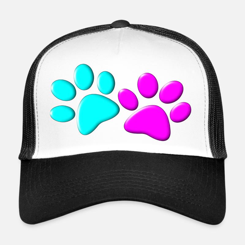 Hundepfoten Pärchen Hundebesitzer Hundehalterin - Trucker Cap - Weiß/Schwarz