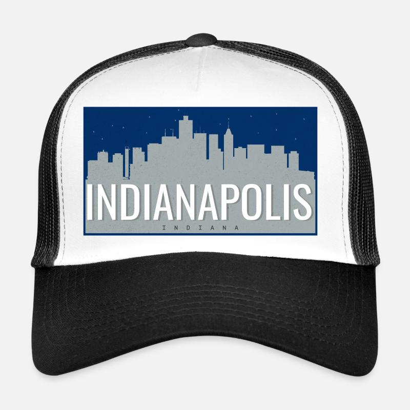 Indianapolis Skyline Nacht Trucker Cap