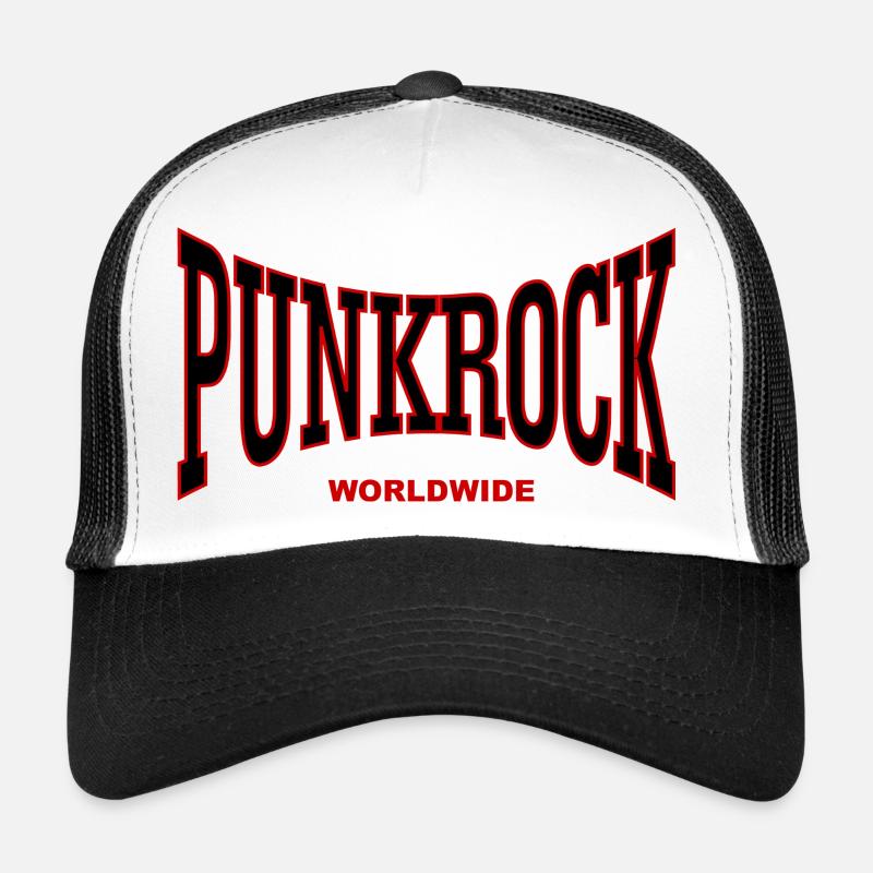 punk rock - Casquette trucker  - blanc/noir