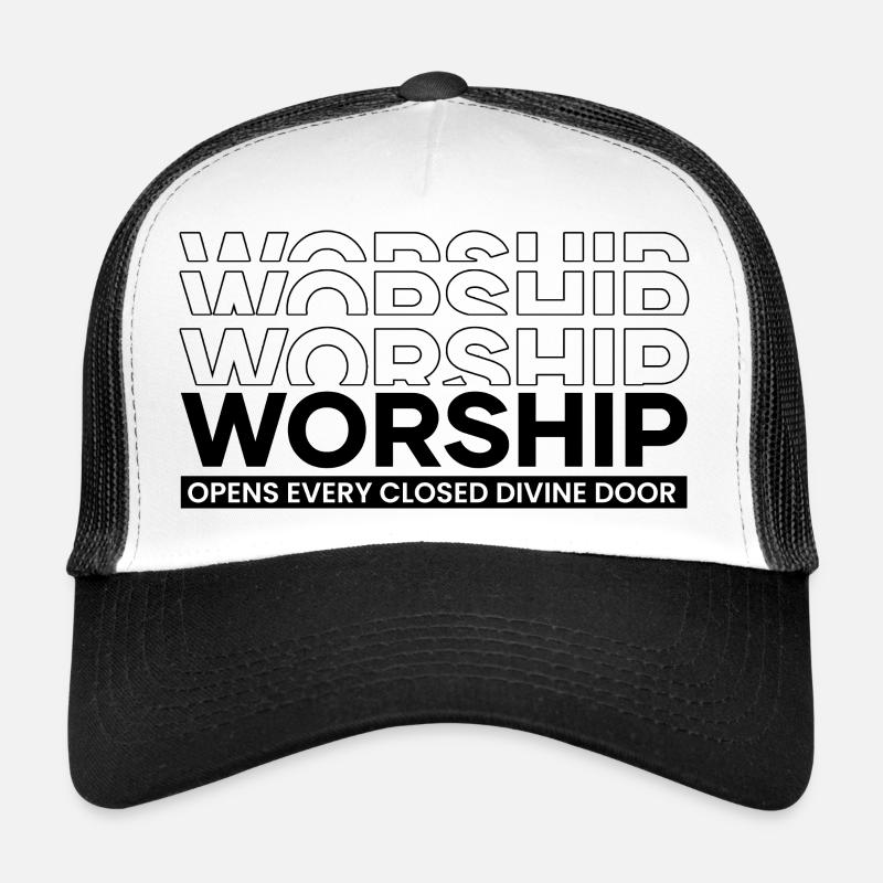 Öffnet verschlossene Türen - Gottesdienst - Trucker Cap - Weiß/Schwarz