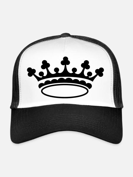 Roi de la Couronne - Casquette trucker  - blanc/noir - Devant