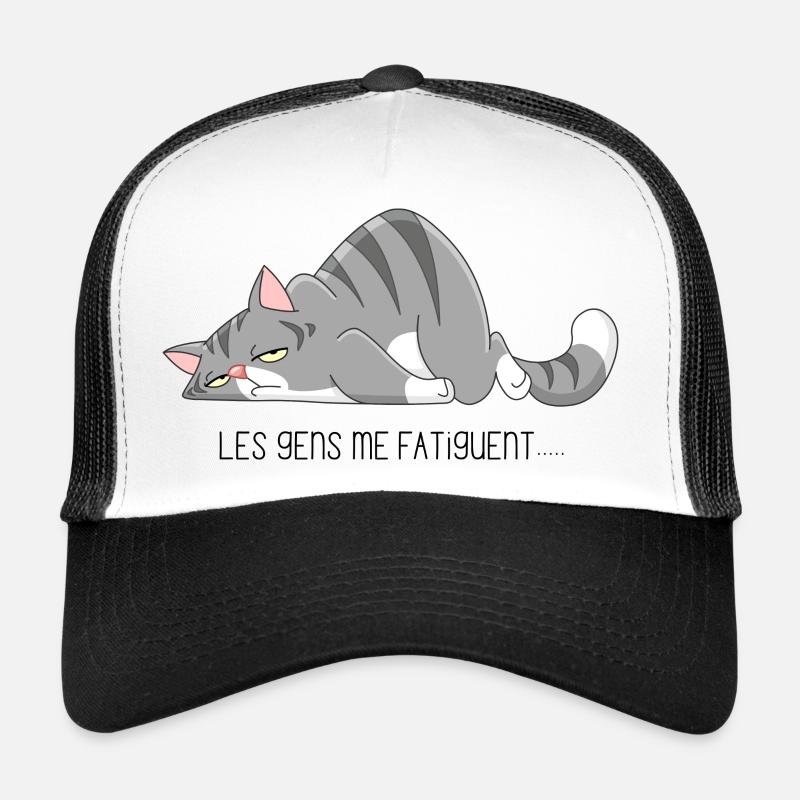 Menschen machen mich müde - Trucker Cap - Weiß/Schwarz