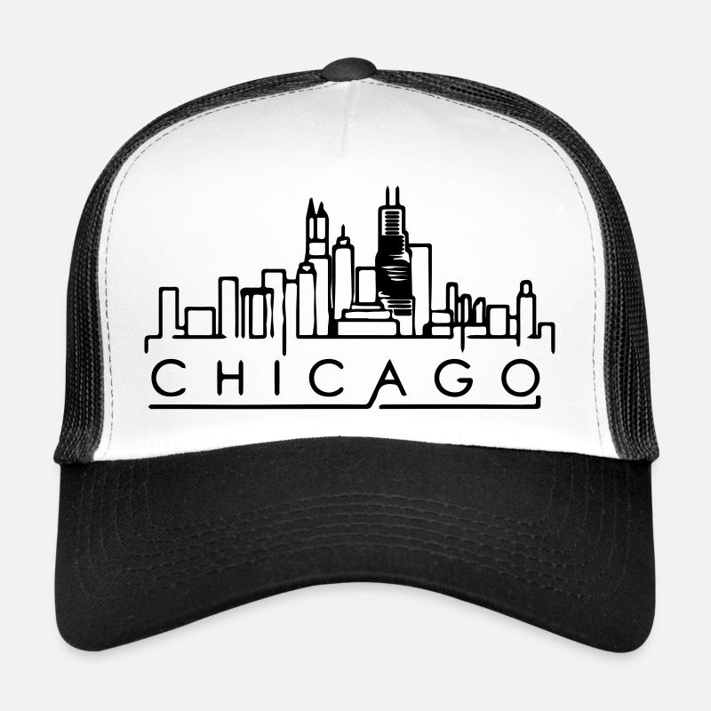 Chicago - Trucker Cap - Weiß/Schwarz