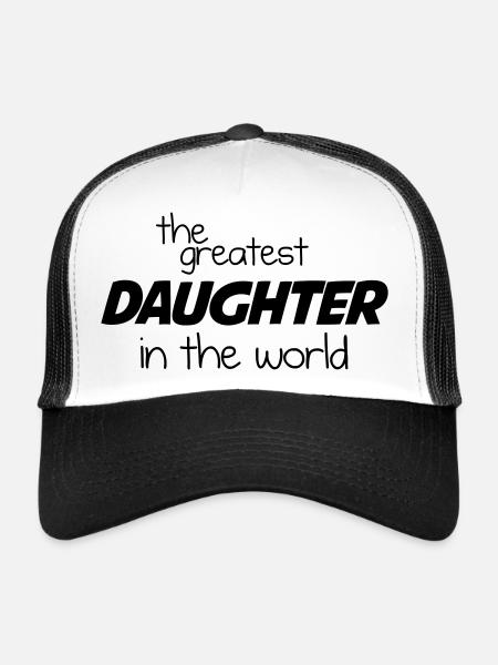 The Greatest Daughter in the World - Black - Trucker Cap - white/black - Front