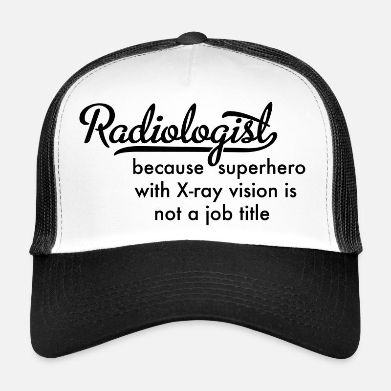 Radiologue - Casquette trucker  - blanc/noir