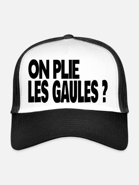 on plie les gaules ? - Casquette trucker  - blanc/noir - Devant