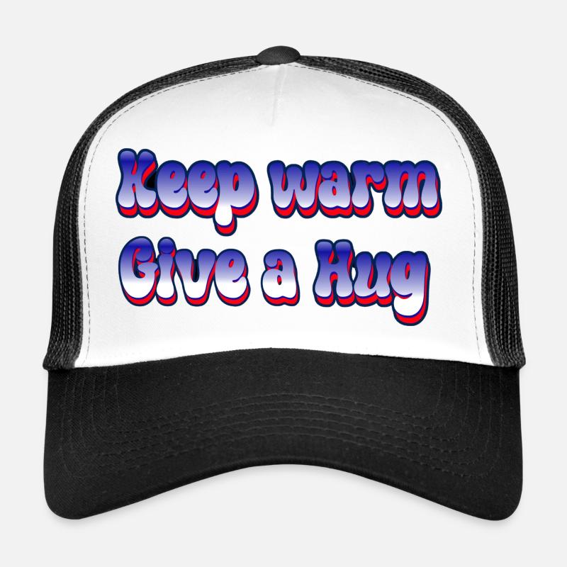 Give a Hug - Trucker Cap - white/black