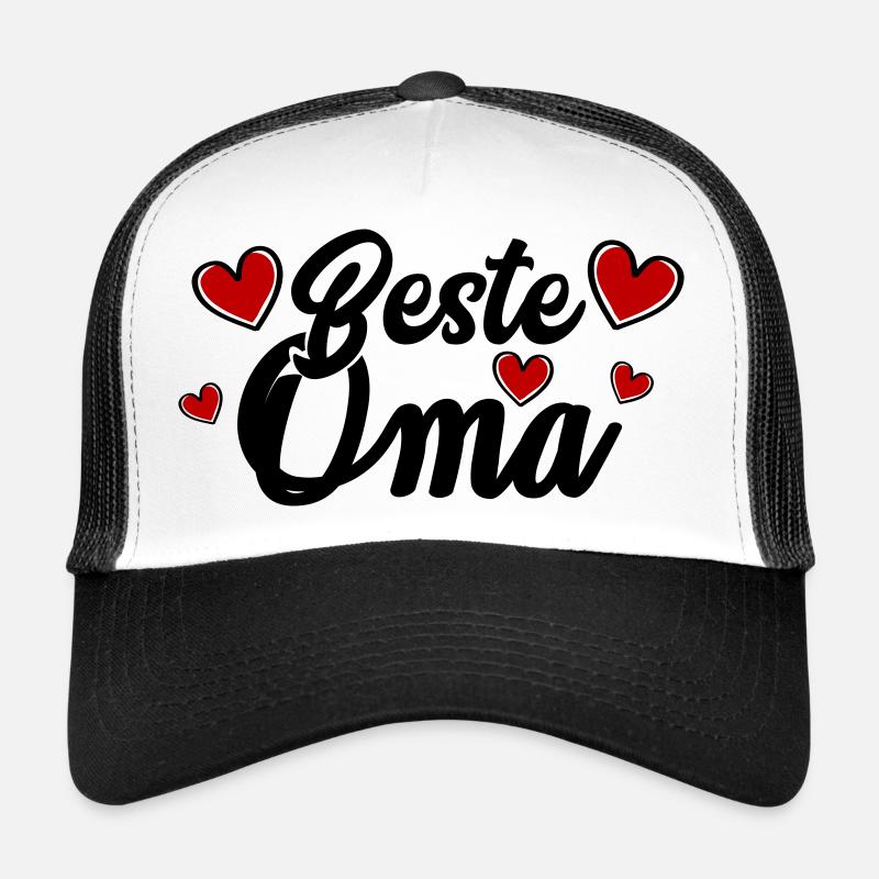 beste oma - Trucker Cap - Weiß/Schwarz