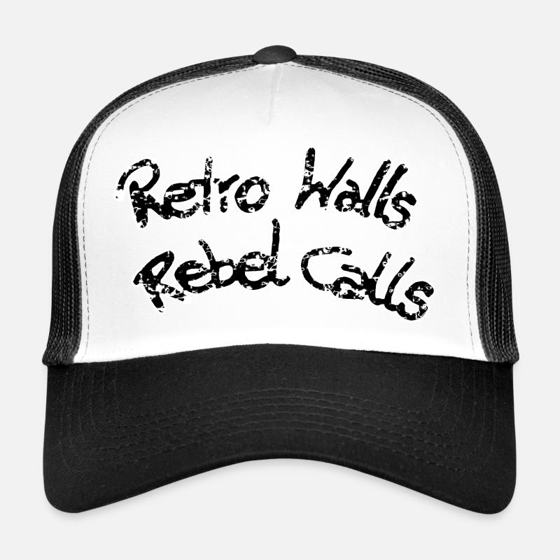 retro walls rebel calls - Trucker Cap - Weiß/Schwarz