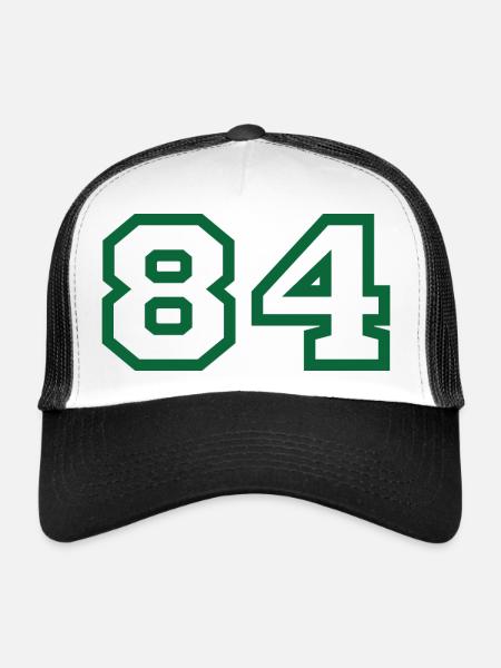 Number 84 sport - Trucker Cap - white/black - Front