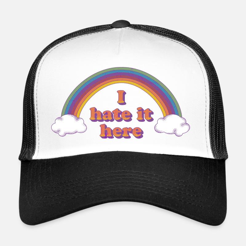 Ironic rainbow curse Trucker Cap