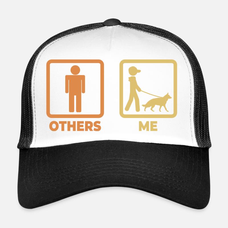 Schäferhund Strichmännchen Trucker Cap