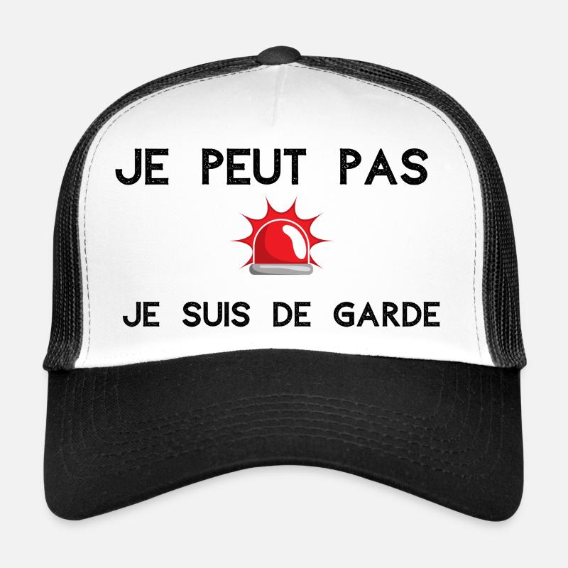fireman - Trucker Cap - white/black