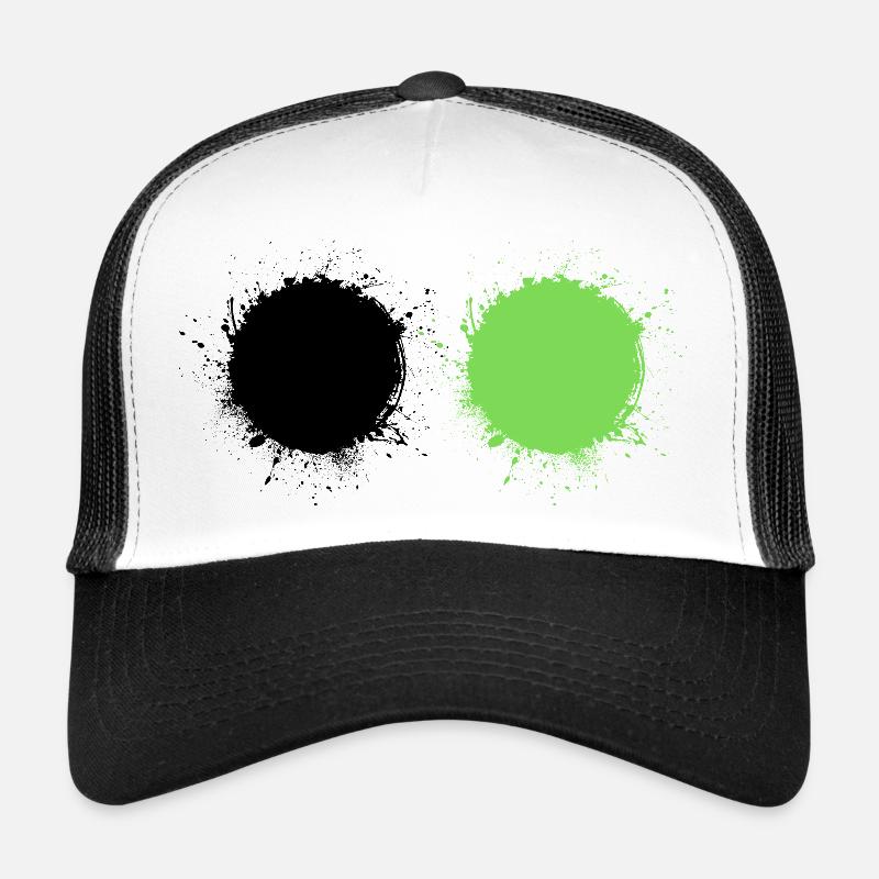 Noir et vert Casquette trucker 