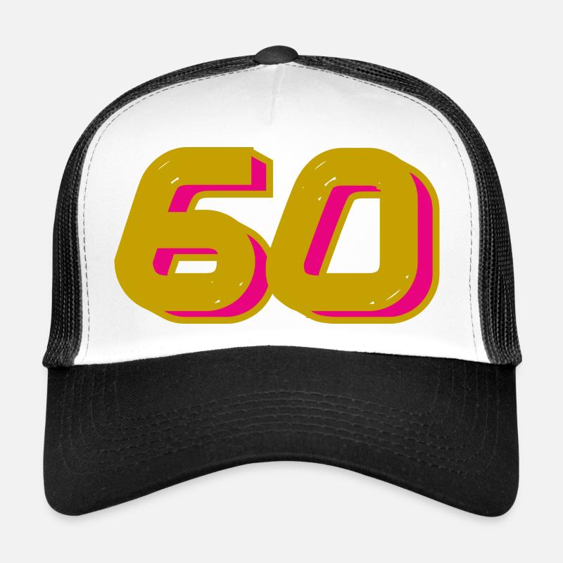 60. 60 ANS. 60e ANNIVERSAIRE. ANNIVERSAIRE 60 ANS. Casquette trucker 