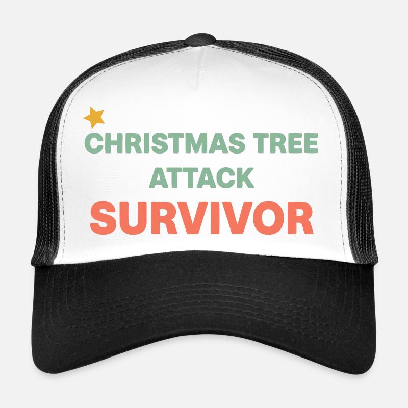 Survivor Weihnachtsbaum - Trucker Cap - Weiß/Schwarz
