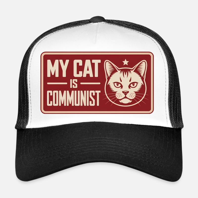 Mon chat est communiste - T-shirt Chat drôle Casquette trucker 