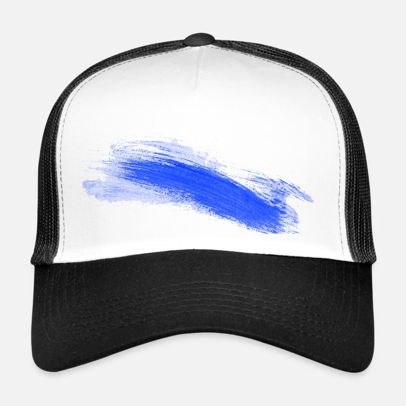 Blauer Tintenstreifen Aquarell Trucker Cap