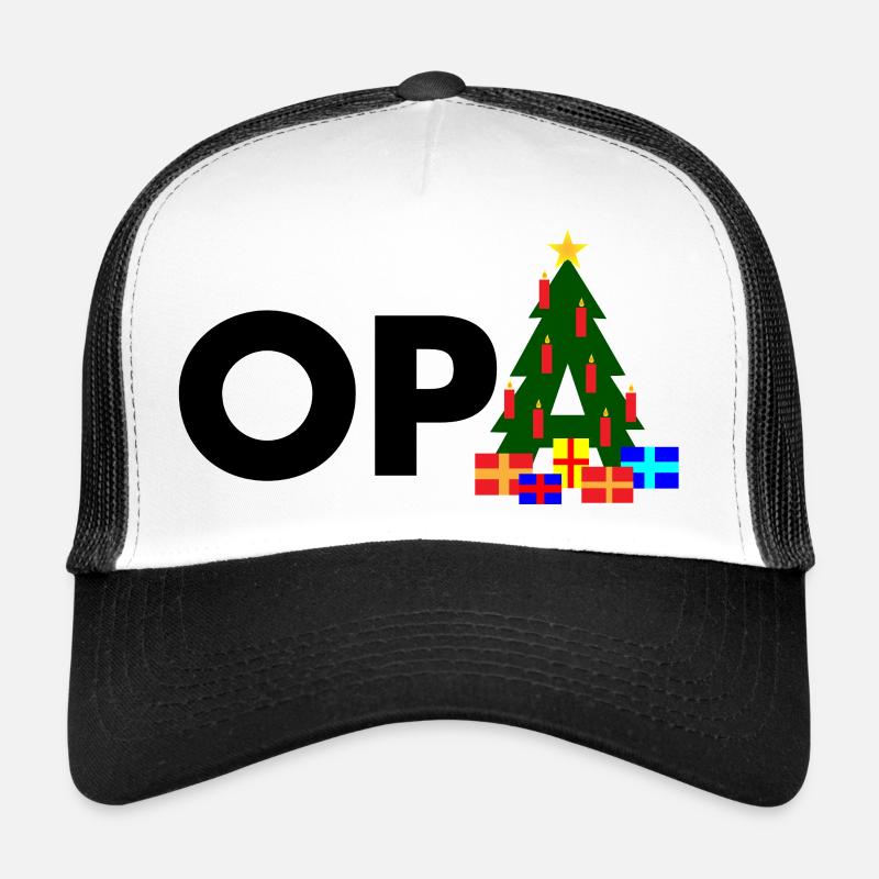 Opa Weihnachtsbaum - Trucker Cap - Weiß/Schwarz