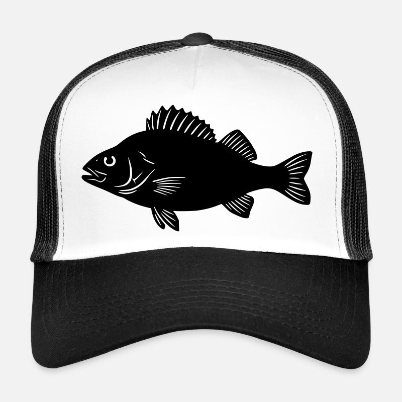 Logo de la silhouette du pêcheur perchoir Casquette trucker 