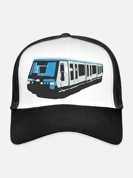 Métro de Paris MP89 - Casquette trucker  - blanc/noir - Devant