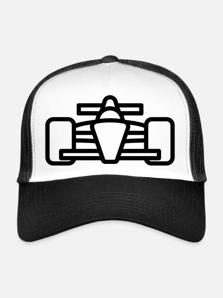 Race Car - Trucker Cap - white/black - Front