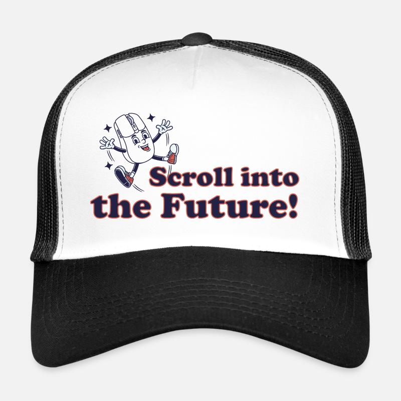 Scrollen in die Zukunft! - Trucker Cap - Weiß/Schwarz
