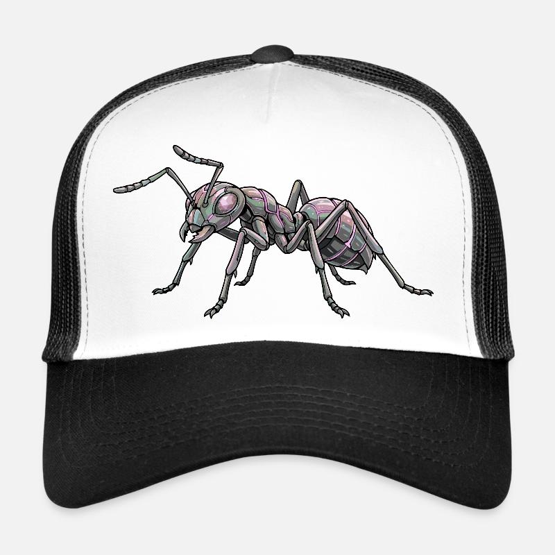 Futuristic Robot Ant Purple Pink Ant Trucker Cap