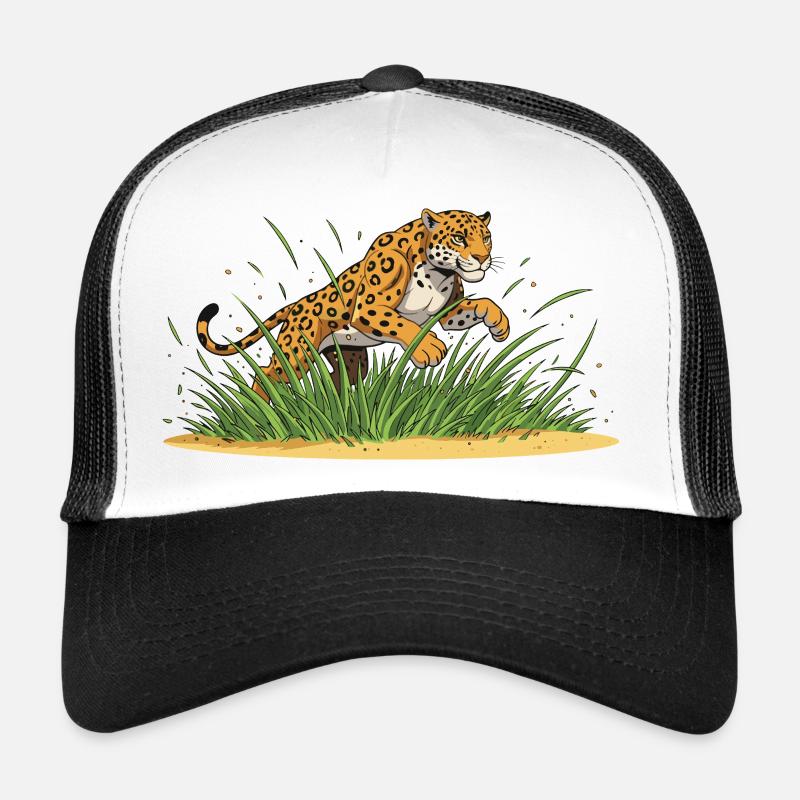 Leopard in the Grass – Cartoon Ferocity Trucker Cap