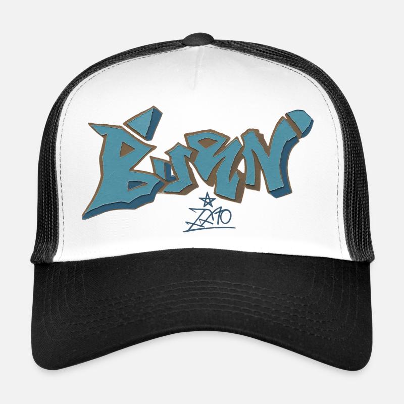 Berliner Graffiti Blau Outline Trucker Cap