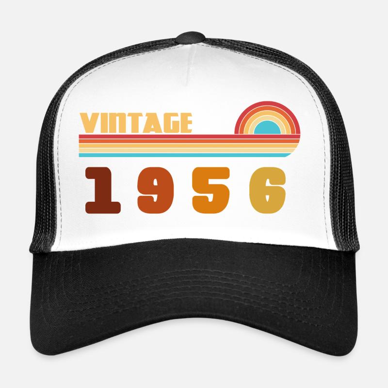Tee 70 Ans Black Gold Né(e) 1956 Casquette trucker 