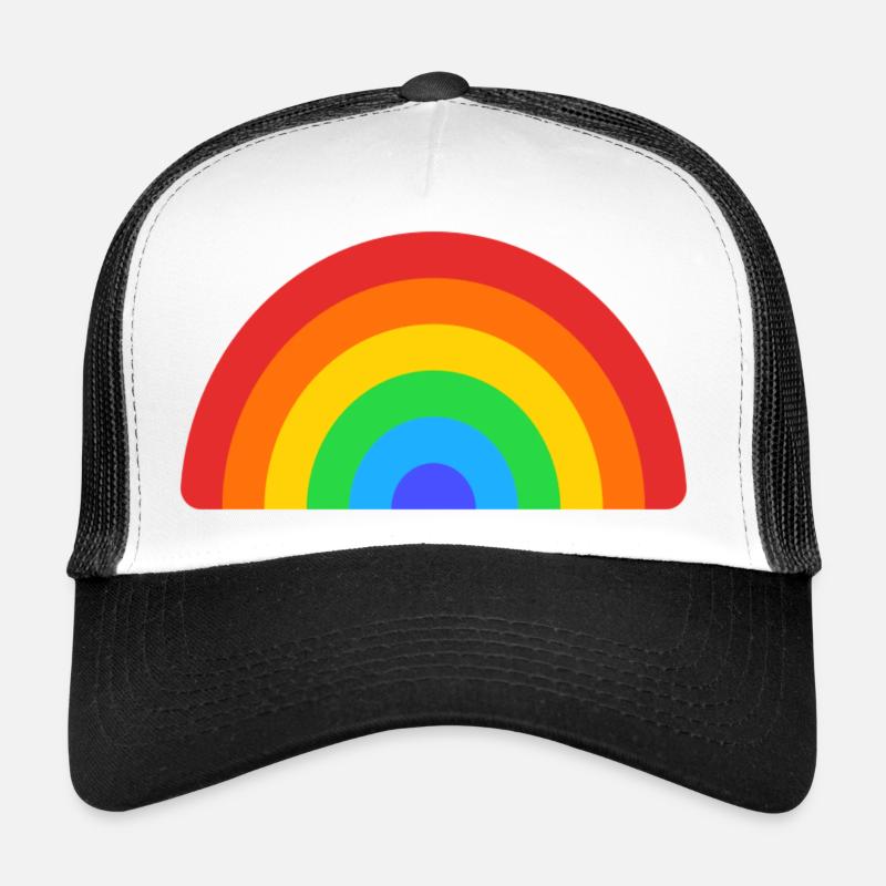 Retro Rainbow Arc Trucker Cap
