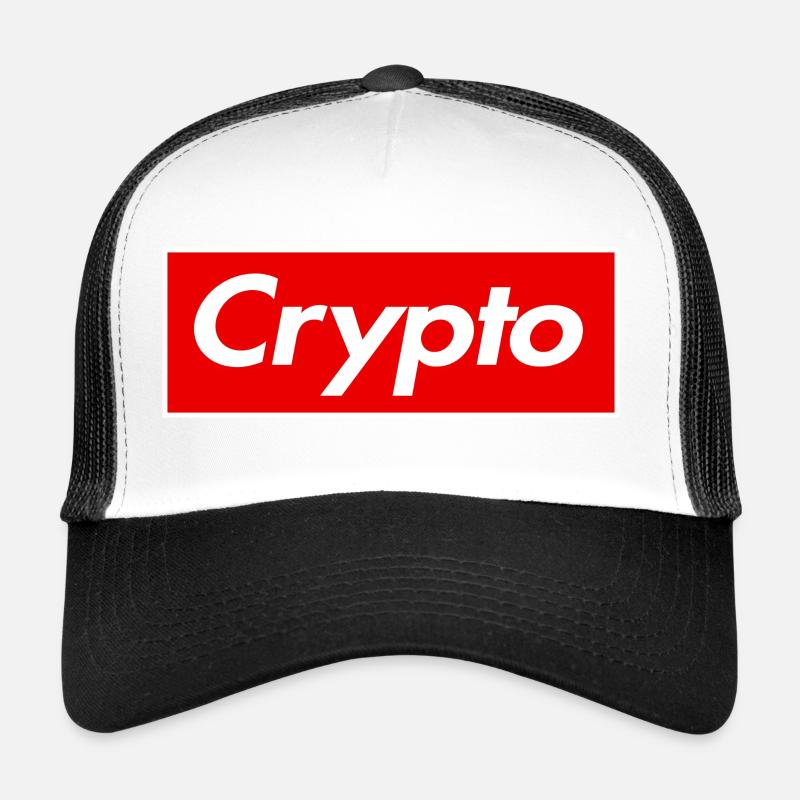 Crypto currency Bitcoin Crypto Hodl BTC - Trucker Cap - Weiß/Schwarz