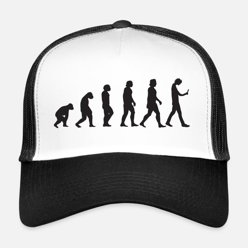 Menschliche Evolution bis zur Smartphonesucht Trucker Cap