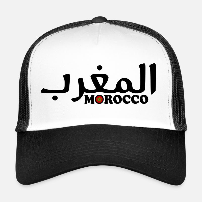 Marokko - Trucker Cap - Weiß/Schwarz