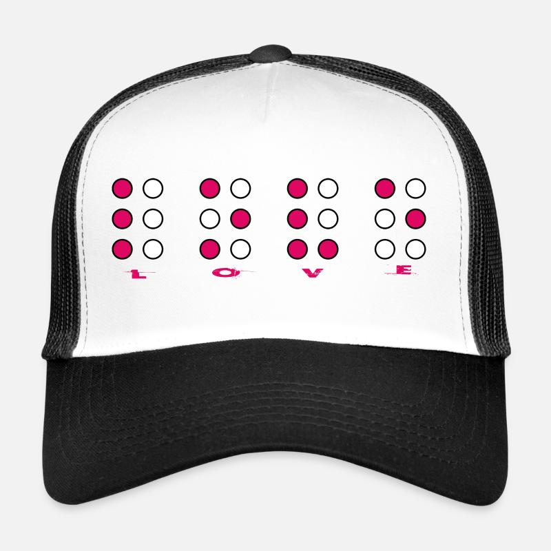 Braille aveugle amour amour Casquette trucker 