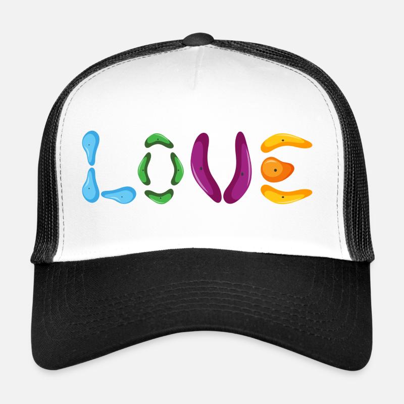 bouldern boulderfelsen freiklettern kletterliebe - Trucker Cap - Weiß/Schwarz