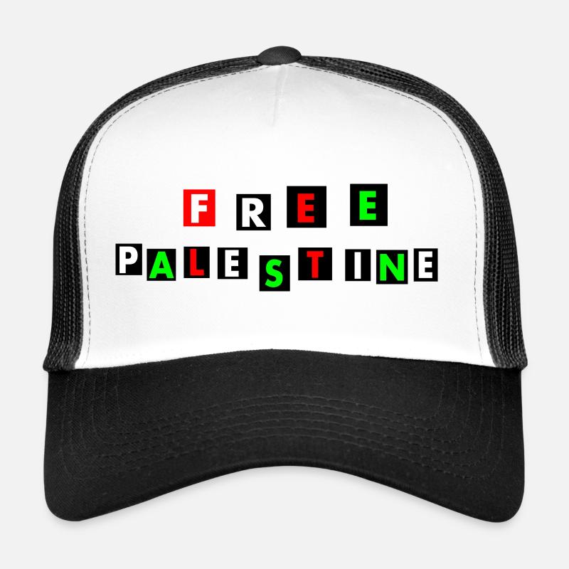 Free palestine - Trucker Cap - Weiß/Schwarz