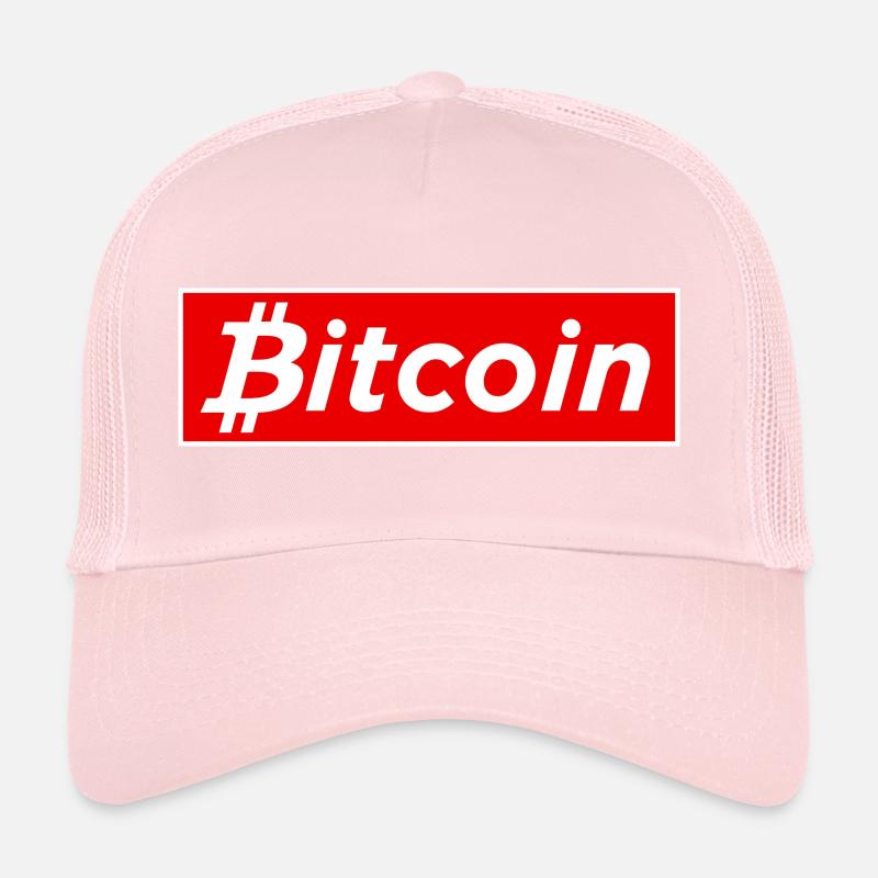 Bitcoin logo la suprême Cryptocurrency Satoshi N Casquette trucker 