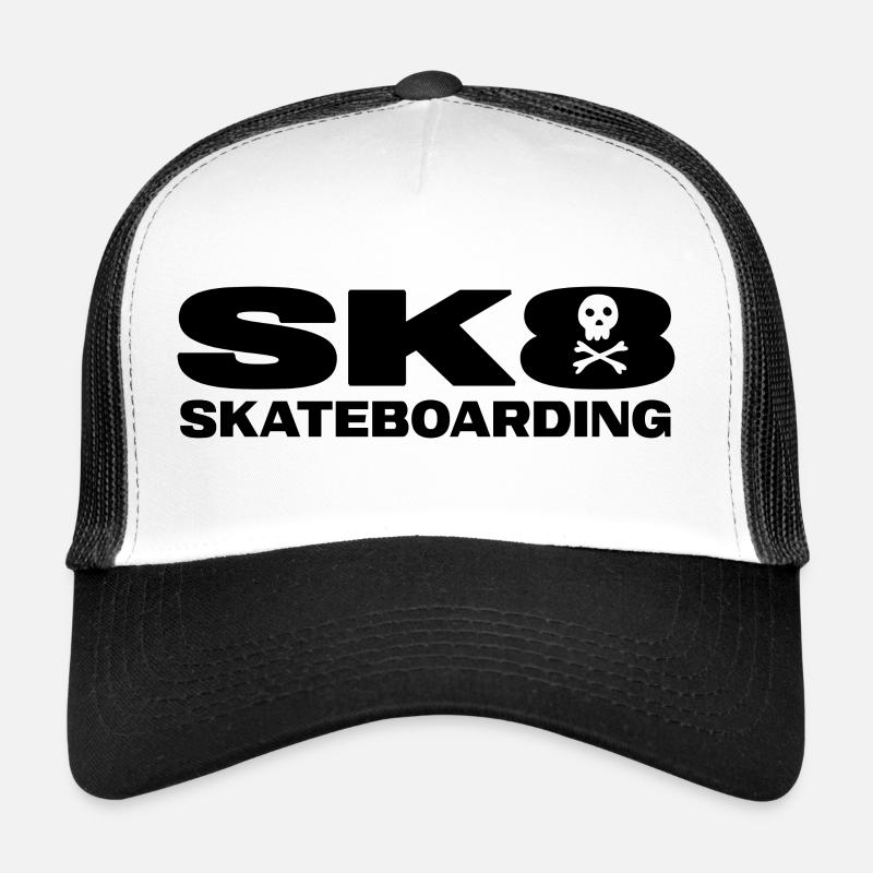 skatboard sk8 halfpipe skateboarder just skate Trucker Cap