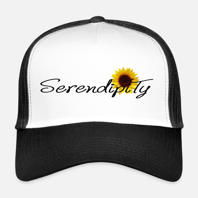 Serendipity Sonnenblume Sonne - Trucker Cap - Weiß/Schwarz