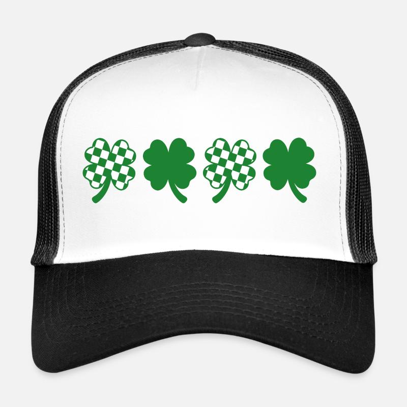 Karierter Klee St. Patrick's Day Trucker Cap